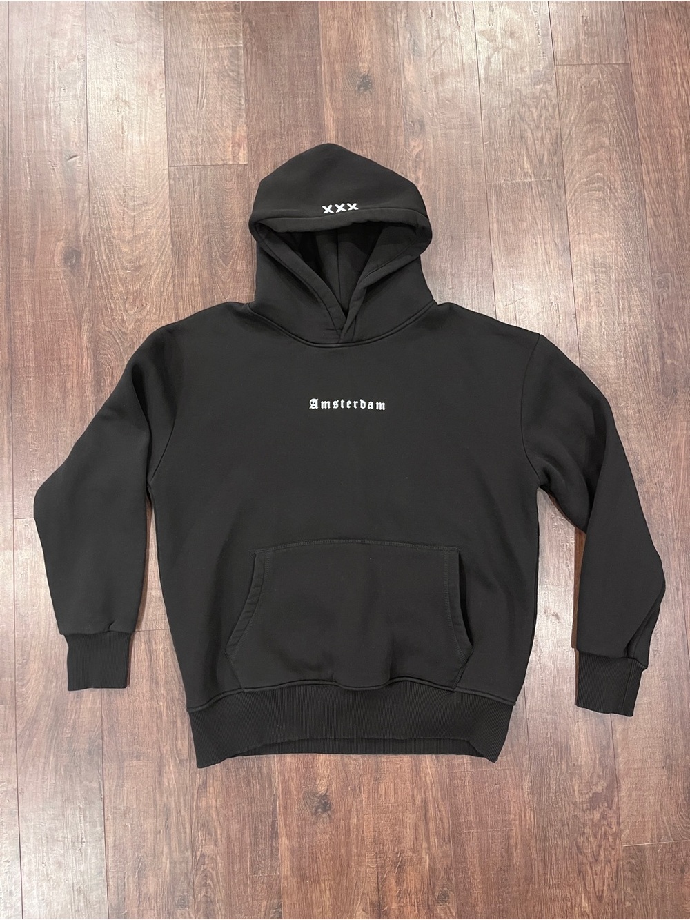 Trust Amsterdam “Creative Atelier” Black Hoodie XXX Hood Detail Size XL